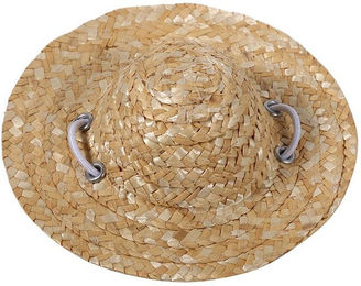 Produktbild von Kleiner Niedlicher Handgefertigter Gewebter Stroh Haustier Welpenhut Stilvolle Kostümhüte für Kleinen Hund Katze # S