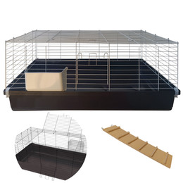Produktbild von Kleintierkäfig / Meerschweinchen Käfig / Nagerkäfig - 120 cm - schwarz