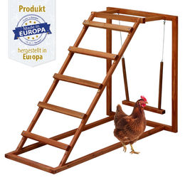 Produktbild von Kletterturm / Hühnerleiter / Sitzstange für Hühner aus Holz - 105 x 60 x 85 cm