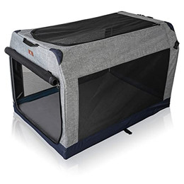Produktbild von Knuffelwuff Faltbare Hundebox Auto Transportbox mit Aluminiumgestell M