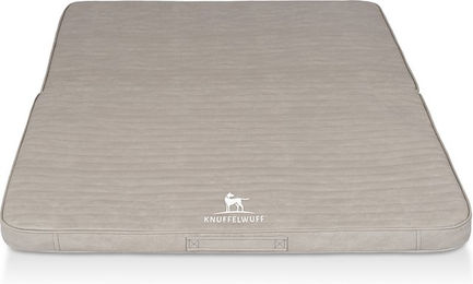 Knuffelwuff Faltbare Reisematte Orthopädisch Roanoke aus Laser gestepptem Kunstleder grau M-L – Bild 1 von 4