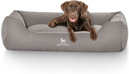 Produktbild von Knuffelwuff Hundebett Crispino aus Velours XL 105 x 75 cm Grau