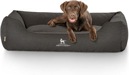 Produktbild von Knuffelwuff Hundebett Crispino Velours Übergröße XXXL 155x105cm Schwarz