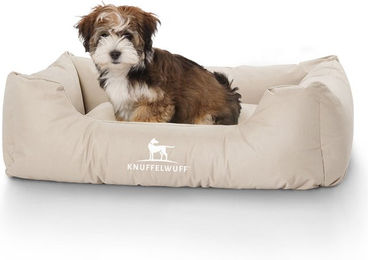 Knuffelwuff Hundebett Finlay aus Nylongewebe M-L 85 x 63 cm Beige - 1 Stk. – Bild 1 von 5