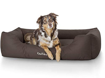 Produktbild von Knuffelwuff Hundebett Finlay aus Nylongewebe M-L 85 x 63 cm Braun