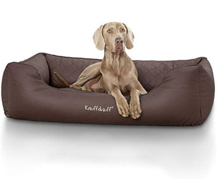 Produktbild von Knuffelwuff Hundebett Kunstleder Milan M-L 85x63cm braun - 1 Stk.