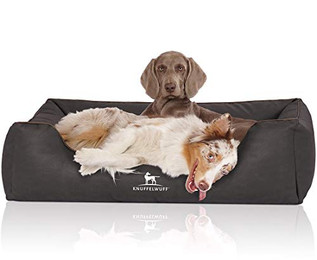 Produktbild von Knuffelwuff Hundebett Scottsdale aus Kunstleder XXL 120 x 85 cm Schwarz - 1 Stk.