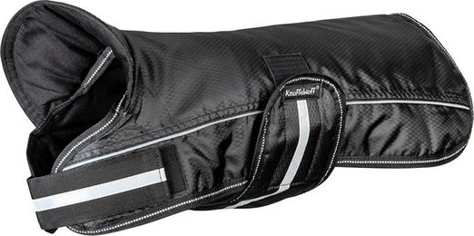 Knuffelwuff Hundemantel Funktionstextil reflektierend mit Kragen 40cm Schwarz – Bild 1 von 4