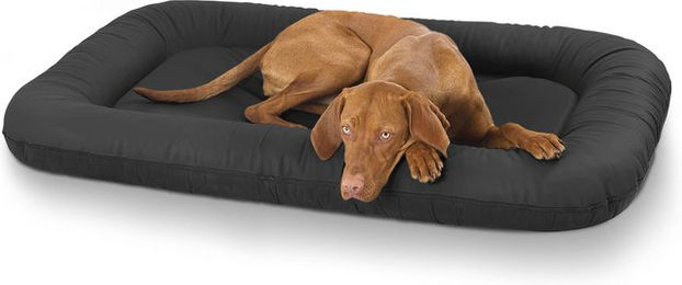 Produktbild von Knuffelwuff Kunstleder Hundebett Jerry XL 92 x 75 Schwarz