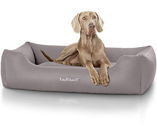Produktbild von Knuffelwuff Kunstleder Hundebett Sidney grau XL