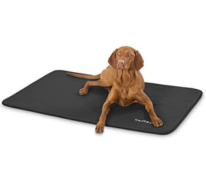 Produktbild von Knuffelwuff Kunstleder Hundematte Cheyenne XXL 120 x 80 cm Schwarz