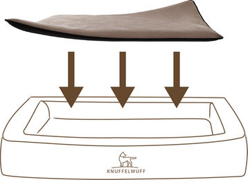 Knuffelwuff kuschelige Einlage Teddy für Hundebett Form Adventure Größe XXXL Braun – Bild 1 von 5