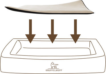 Knuffelwuff kuschelige Einlage Teddy für Hundebett Form Adventure Größe XXXL Weiß – Bild 1 von 5