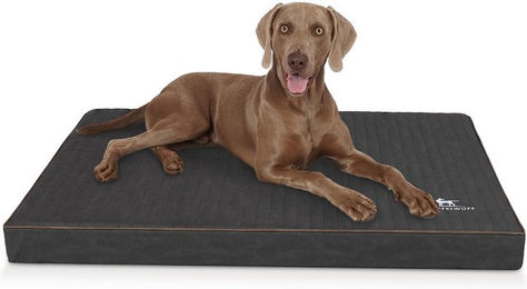 Produktbild von Knuffelwuff orthopädische Hundematte Palomino aus Kunstleder schwarz XXXL