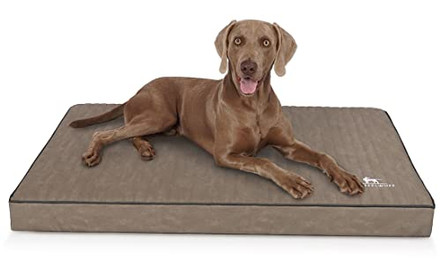 Produktbild von Knuffelwuff orthopädische Hundematte Palomino aus Laser-gestepptem Kunstleder
