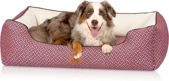Knuffelwuff Orthopädisches Design Hundebett Sanford XXL 120 x 85 cm Rot – Bild 1 von 4