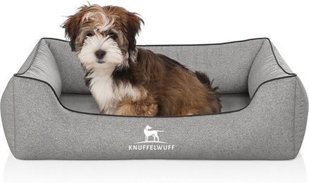 Produktbild von Knuffelwuff Orthopädisches Hundebett Amelie aus Velours M-L 85x63cm Grau