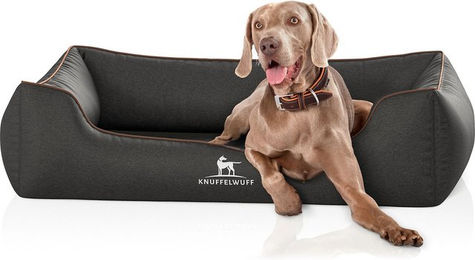 Produktbild von Knuffelwuff Orthopädisches Hundebett Amelie aus Velours mit Handwebcharakter