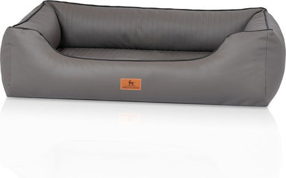 Produktbild von Knuffelwuff orthopädisches Hundebett aus Kunstleder Lovelock grau XL