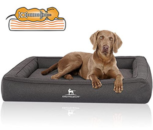 Produktbild von Knuffelwuff Orthopädisches Hundebett aus Velours Yukon XXXL 155x125cm Anthrazit - 1 Stk.
