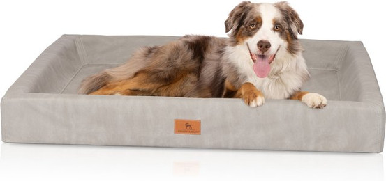 Produktbild von Knuffelwuff orthopädisches Hundebett Austin aus Kunstleder XXL 120 x 100cm Grau