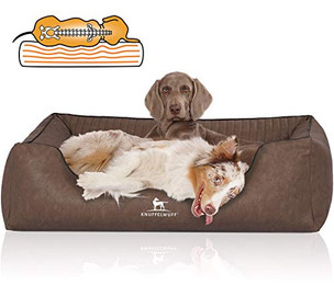 Produktbild von Knuffelwuff Orthopädisches Hundebett Chesapeake aus Kunstleder XL 105 x 75 cm Braun - 1 Stk.