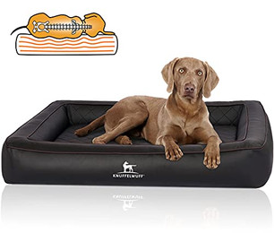 Produktbild von Knuffelwuff Orthopädisches Hundebett Hampstead M-L 85x65 cm Schwarz