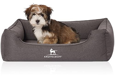 Produktbild von Knuffelwuff Orthopädisches Hundebett Leano aus Velours mit Handwebcharakter