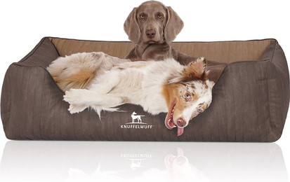Produktbild von Knuffelwuff Orthopädisches Hundebett Outlander aus Kunstleder braun/caramell XXL