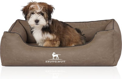 Knuffelwuff Orthopädisches Hundebett Rockland aus Kunstleder M-L – Bild 1 von 5