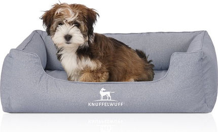 Knuffelwuff Orthopädisches Wasserabweisendes Hundebett Malou aus Velours mit Handwebcharakter... – Bild 1 von 4