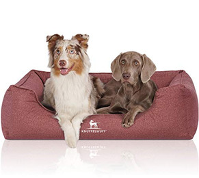 Produktbild von Knuffelwuff Orthopädisches Wasserabweisendes Hundebett Malou aus Velours XL 105x75cm Rot - 1 Stk.