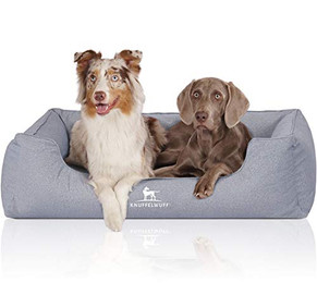 Produktbild von Knuffelwuff Orthopädisches Wasserabweisendes Hundebett Malou aus Velours XXL 120 x 85 cm Hellblau