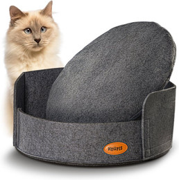 Produktbild von Knupis Tierbett Katzenbett Dunkelgrau aus Filz,