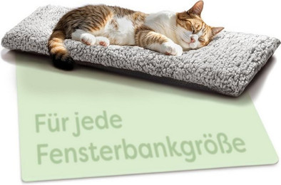 Produktbild von Knupis Tierdecke für Katzen - Selbstwärmende Fensterbankauflage 90x28cm