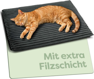 Produktbild von Knupis Tierdecke Selbstheizende Wärmedecke Hund & Katze – Thermodecke Grau ohne Strom, Polyester, Rutschfest & Geräuschlos – Waschbare Thermodecke Grau Weich