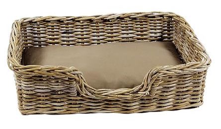 Produktbild von Kobolo Hundekorb Hundesofa PUPPY aus Rattan mit Kissen
