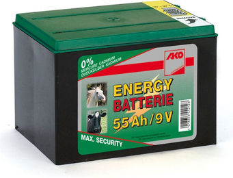 Kohlenstoff- und Zinkbatterie Ako TopLine Plus Energy 55Ah, 9V – Bild 1 von 2