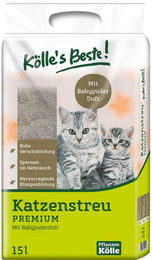 Produktbild von Kölles Beste Katzenstreu Premium mit Babypuderduft, 15 l
