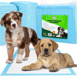 Produktbild von KomfortHome Tierdecke Hundetoilette Welpenunterlage Trainingsunterlage Hundepads, Vliesstoff, Zellstoff, PE-Folie, Hygiene-Unterlage Hund Katze Saugfähig Auslaufsicher M L XL