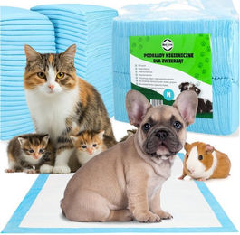 KomfortHome Tierdecke Hundetoilette Welpenunterlage Trainingsunterlage Hundepads, Vliesstoff, Zellstoff, PE-Folie, Hygiene-Unterlage Hund Katze Saugfähig Auslaufsicher M L XL – Bild 1 von 5