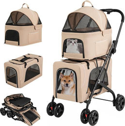 Produktbild von KOMFOTTEU Hundebuggy, Hundewagen mit 2 abnehmbaren