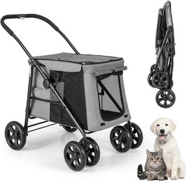Produktbild von KOMFOTTEU Hundebuggy klappbar für Hunde und Katzen bis 40 kg