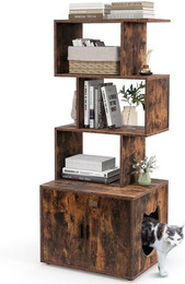 Produktbild von KOMFOTTEU Katzenschrank mit Regal und 2 Türen