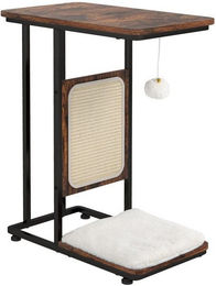 Produktbild von KOMFOTTEU Katzentoilette 2 in 1 Kratzbaum & Beistelltisch C-förmig