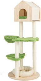 Produktbild von KOMFOTTEU Kratzbaum 139 cm mit Plüschoberfläche
