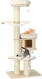 Produktbild von KOMFOTTEU Kratzbaum 5-stufig mit Kratzstangen, Hängematte und Katzenhöhle