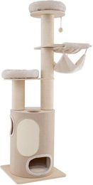 Produktbild von KOMFOTTEU Kratzbaum aus Holz mit 2-stöckigem Katzenhaus
