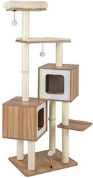 Produktbild von KOMFOTTEU Kratzbaum Katzenbaum 163 cm mit 2 Höhlen und 3 Bällen