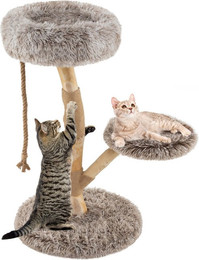 Produktbild von KOMFOTTEU Kratzbaum, Katzenbaum mit Kratzpfosten, Plüschsitzflächen,